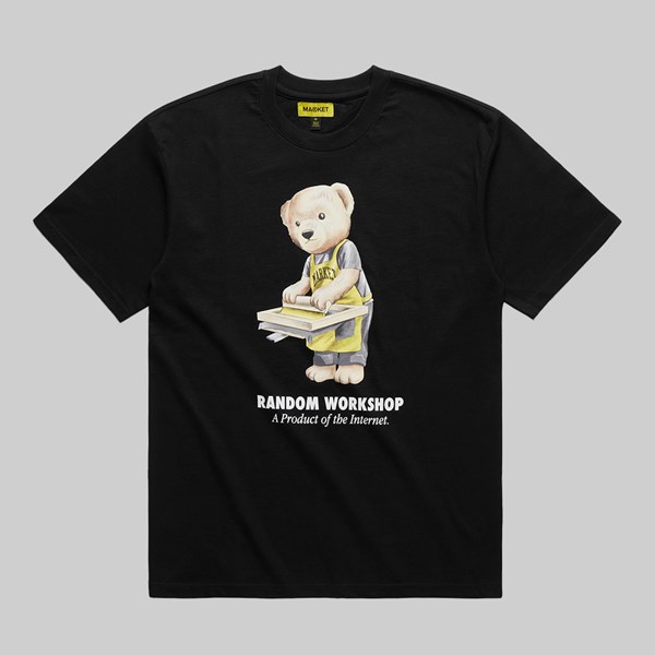 MARKET RANDOM WORKSHOP BEAR TEE BLACK 